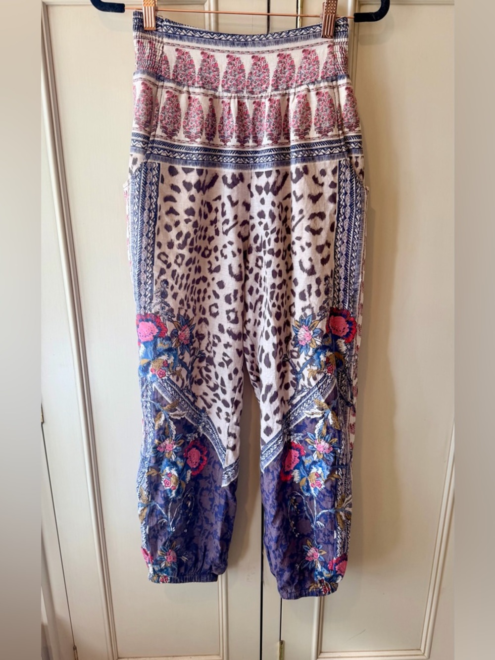 Free People  vintage harem pants. Elastic wide waist band. Sz. Small Very Rare.🦋 - Picture 4 of 5